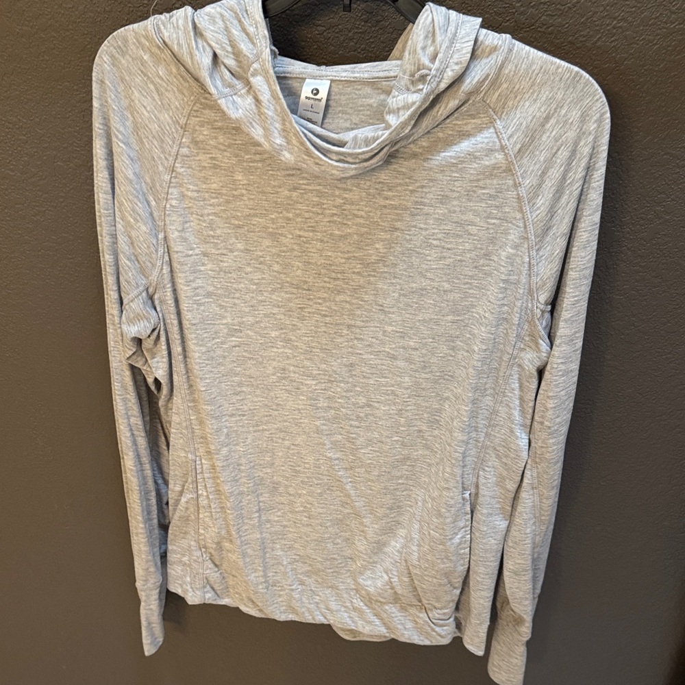 90 Degree By Reflex Light Gray Hoodie